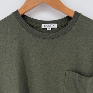 Gustin‎ Mens XS Green Pocket T-Shirt Short Sleeve Casual Cotton Tee USA Made